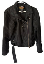 HARLEY DAVIDSON BLACK JACKET SIZE M MEDIUM 100% NYLON AN AMERICAN LEGEND