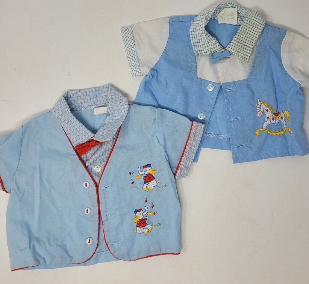 Vintage Baby Boy Clothes Baby Boys Embroidered Aeroplane Spanish Short