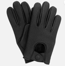 MEN'S 100% REAL GENUINE LEATHER DRIVING POLICE GLOVES  CHAUFFEUR JEXA SPORTS