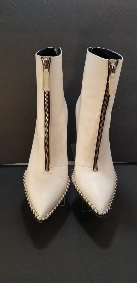 Botines Alexander Wang Eri de cuero blanco con tachuelas para mujer 40/US 10 M precio de venta sugerido por el fabricante 850 USD Foto 3 de 4