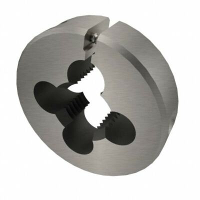Cle-Line M8x1.25 Metric Coarse HSS Round Adjustable Die 1'' OD, 3/8'' Thick, Ri...