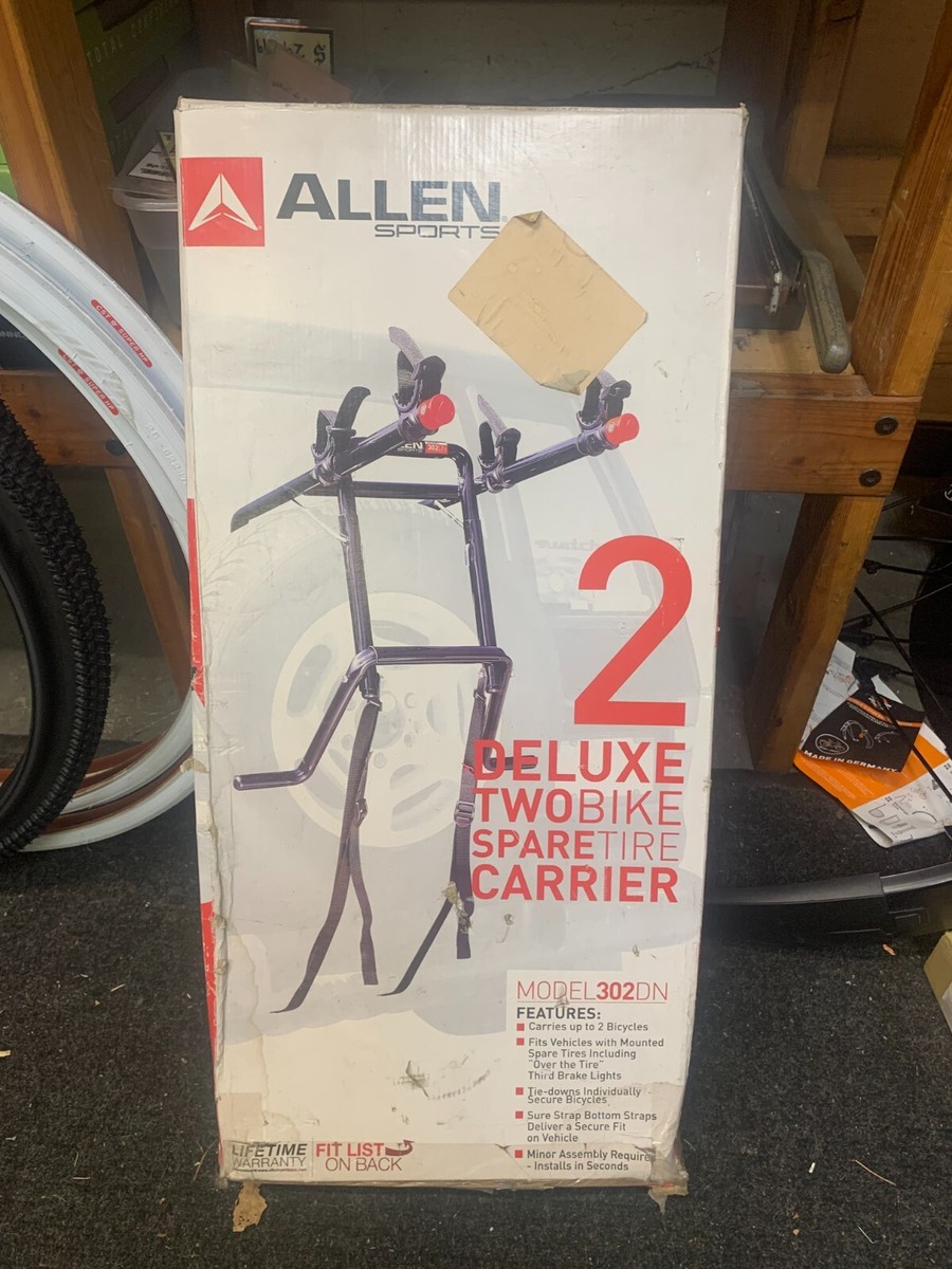 Allen Sports 302DN Deluxe 2-Bicycle Spare Tire Mounted Bike Rack