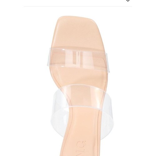 Sandalias de tacón de cuña transparentes nuevas en caja/talla 11 por INC - Imagen 5 de 7