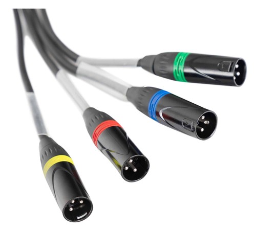 Cavo Multicore Cavi Ciabatta Stagebox 4x XLR DMX Femmina Maschio e RJ45 Cat5 - Foto 4 di 6
