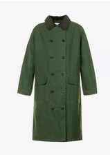Barbour X Alexa Chung Green Virginia Coat, Size 16, Waxed, Exc Used Rrp £299
