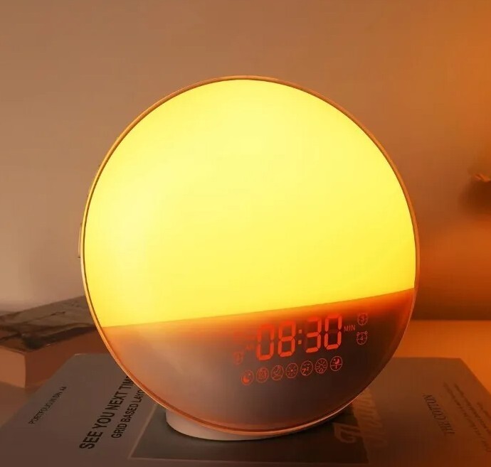 Sunrise Alarm Clock for Heavy Sleepers with Sunrise Sunset Simulation and Gentle Wake Up Light  -image