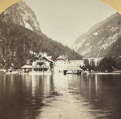 Österreich Moulin De Gosau Hallstatt C1880 Foto Ludwig Hardtmuth Stereo Vintage