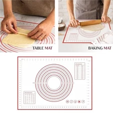 2× 20''x28'' Extra Large Non Stick Slip Silicone Pastry Baking Mat Dough Fondant