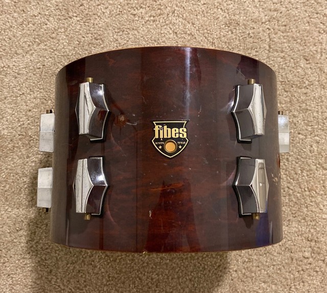Vintage Fibes Shell Snare Tom Drum 8”x12” Inches Maple? Fiberglass