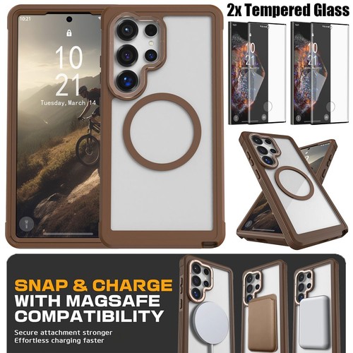 For Samsung Galaxy S24/S24+/Ultra/FE Clear Magnetic Case Cover /Screen Protector - $10.99