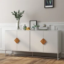 Sideboard Storage Cabinet Kitchen Buffet Cabinet with 4 Doors and Shelf
