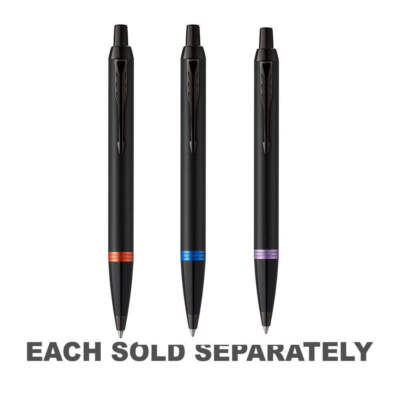 Brand New Parker IM Elegant Vibrant Rings Ballpoint Pen in Sleek Black Finish