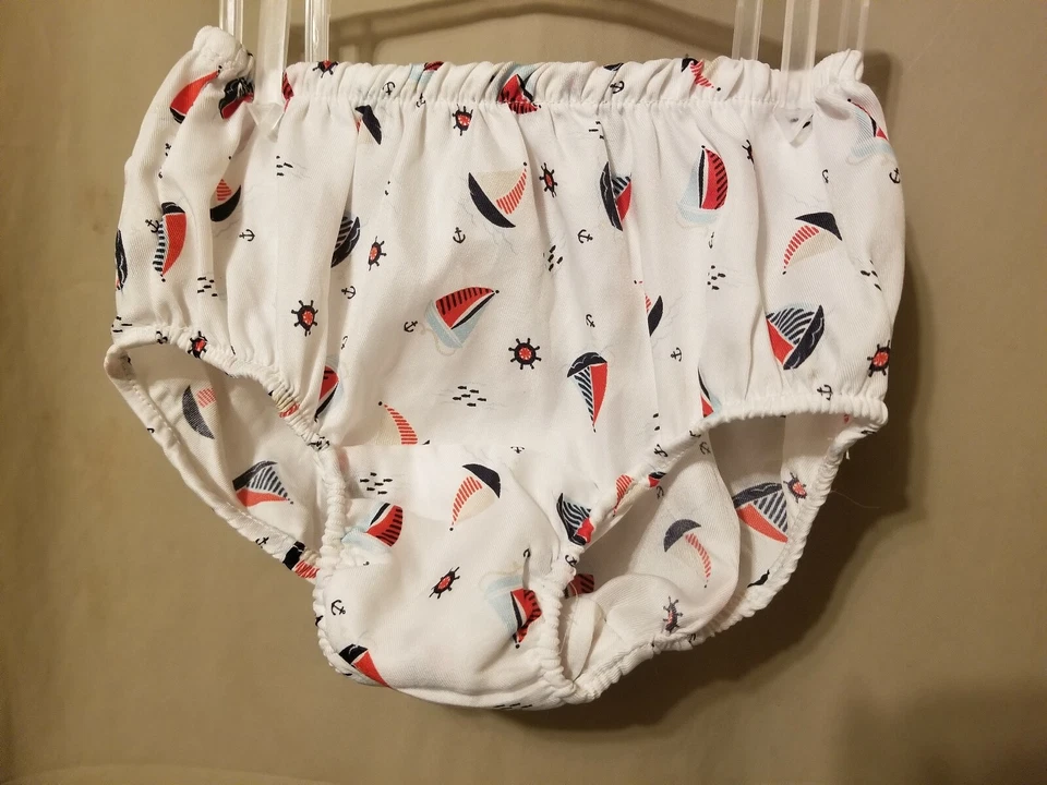 Savannah - Sailboat Nautical Print Dress With Diaper Cover Size 24M      DC16 - Image 4 of 4