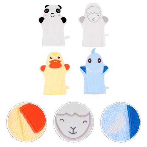 4PCS Baby Peeling Wäscher Neugeborenen Bad Luffa Baby Dusche Reinigung Körper - Bild 8 von 12