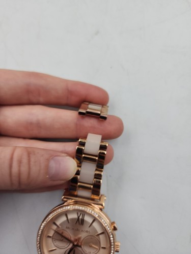 READ Michael Kors Ladies Sofie Rose Gold-Tone Stainless Steel Watch MK6560 - Picture 10 of 14
