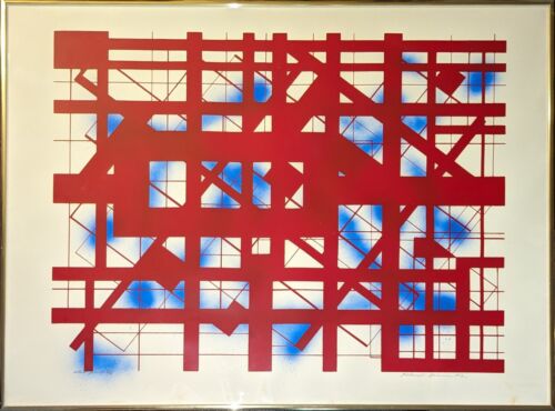 ✨ 1972 Richard Spinner AP Artist Proof 2/5 LOOP Abstract Graphic Tape 29.25x22.5