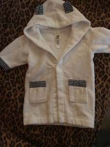 Pottery Barn Kids White Bathrobe Infants O 9 Months Ebay