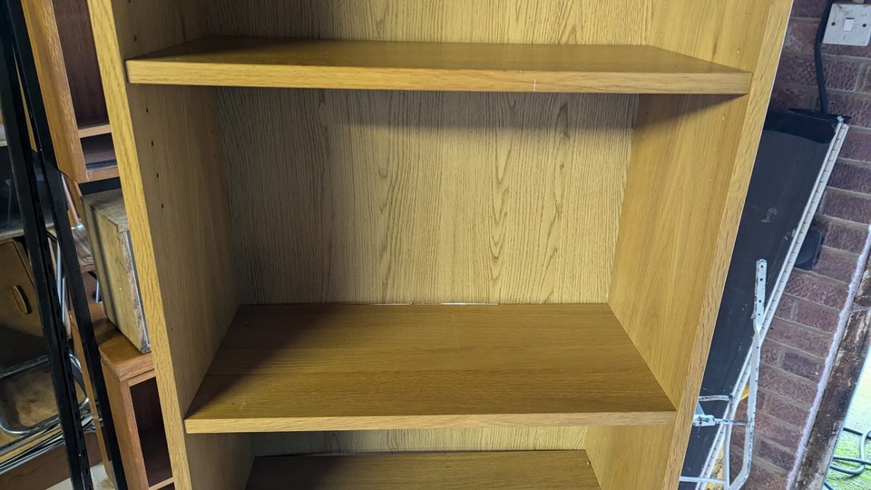 Bookcase shelving units Ikea BILLY Oak Veneer , adjustable shelves