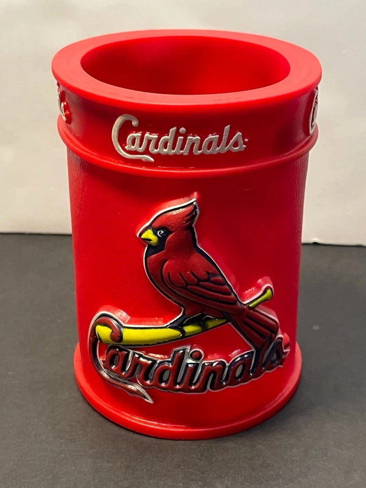 MLB Cardenales de San Luis Béisbol Vaso Manga Coozie/Soporte para Lápices de Escritorio Foto 2 de 4