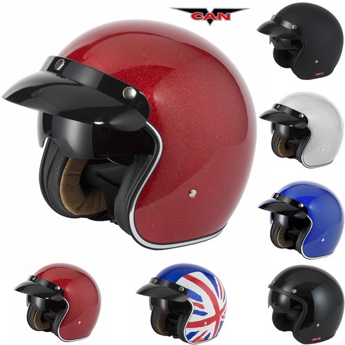 VCAN V537 Open Face Scooter Motorbike Motorcycle Helmet with Builtin