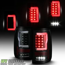 Black Smoke 2004-2008 Ford F150 LOBO Full LED Light Tube Tail Lights Brake Lamps