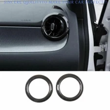 For Benz GLA W156 2021-2024 ABS Carbon Fiber Console L&R Air Outlet Vent Ring 2X