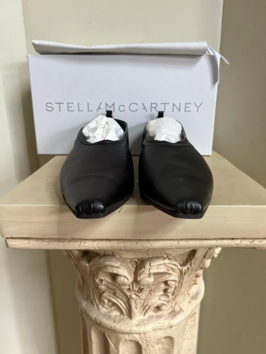 Women s NIB Black STELLA MCCARTNEY Ballerina Anklet Flats Size 40