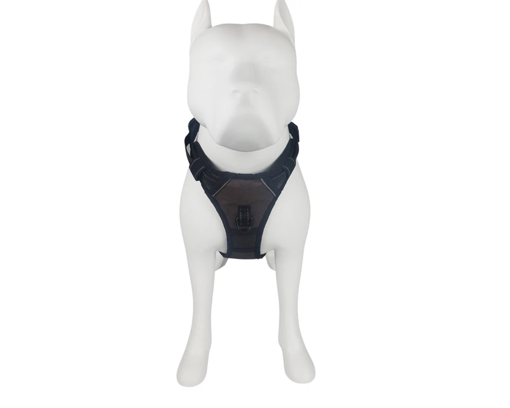 Dog Harness No Pull XL Black Adjustable Reflective Control Pet No Choke
