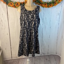 Hearth Souls Women's Plus SZ 2X Fit &Flare Dress Floral Stretch Elastic Waist