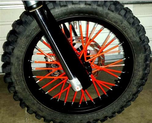Bykas Dirt Bike Spoke Wraps - Neon Orange For KTM 65 SX 1998-2018 Models, Front & Rear Set