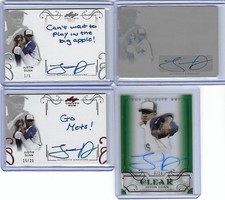 2016 Leaf Trinity JUSTIN DUNN Clear Green RC Auto 8/10 Mets #19 Overall Pick