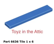 Lego 2x 6636 Blue Tile 1 x 6 10497 Galaxy Explorer