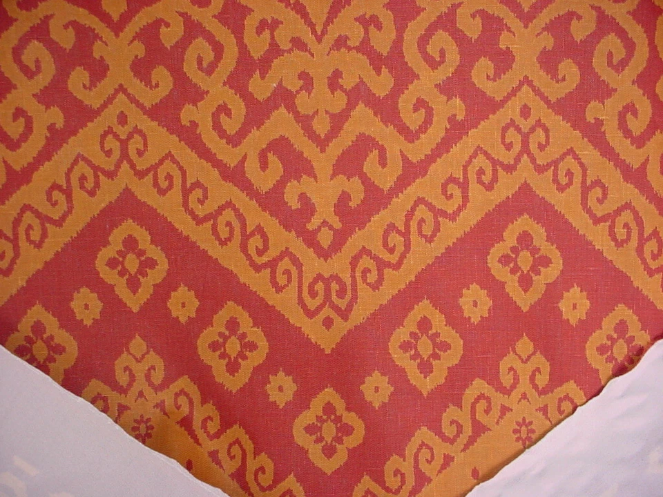 1-1/2Y Kravet Dressur 24 Sienna / Gold Printed South west Ikat Upholstery Fabric - Image 3 of 4