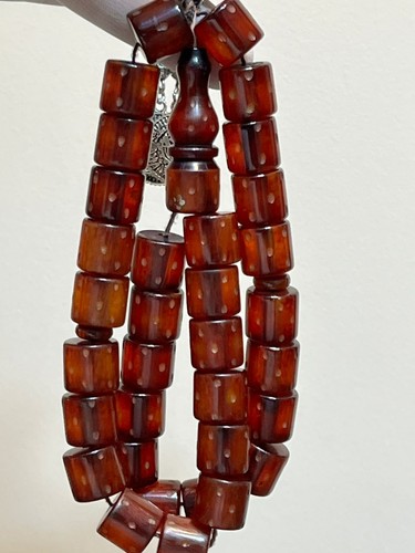 Antique Tartarouk Rosary 33ترتروك الماني انتيك ختم عشائري قطعه محروفة عرق دمار