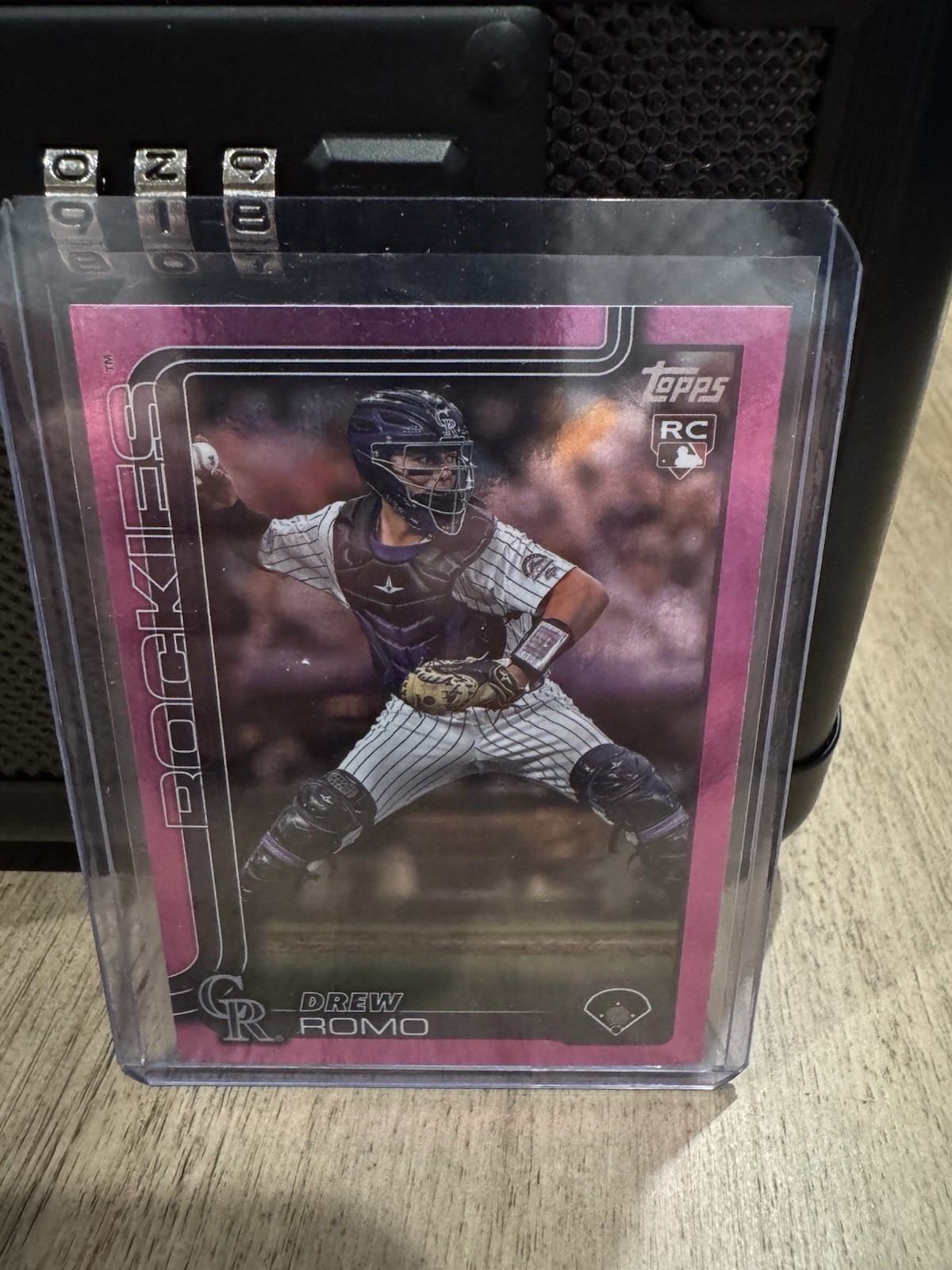 2025 Topps Series 1 - Pink Holo Foil #296 Drew Romo (RC)