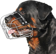XL Metal Dog Muzzle for Large Sized Dogs   Heavy Duty Rottweiler Muzzle   Basket