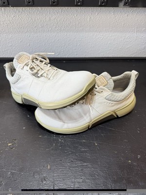 ECCO Mens Biom H4 Golf Shoes White Leather Spikeless EU 43 / US 9-9.5