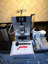JURA ENA 8 Silver Bean-to-Cup Coffee Machine w/ Milk Container, 15 Bar