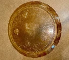 JEANETTE IRIDESCENT FLORAGOLD LOUISA 13.5” round SERVING TRAY PLATTER HTF