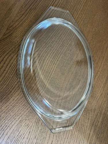Pyrex Lid Only Model 943C  21 Oval Clear Glass Replacement 10 1/4” X  7”