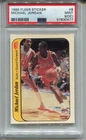 1986 Fleer Michael Jordan Rookie Card PSA 9 MINT OC Graded Sticker #8