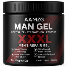 AAMZG Crema Alargadora Masculina Natural Aceite de Crecimiento Grueso Gel de Masaje Íntimo 50g