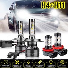 For Kia Rio 2012-2017 Sedan 6000k Led Headlight Hilo Fog Light Bulbs Combo 4x For Kia Rio 2012-2017 Sedan 6000k Led Headlight Hilo Fog Light Bulbs Combo 4x