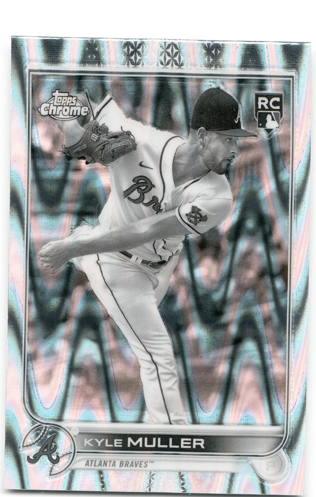 2022 Topps Chrome Sonic #70 Kyle Muller Black & White RayWave