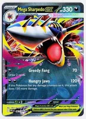 Mega Sharpedo ex 061/094 ME02: Phantasmal Flames Double Rare Holo