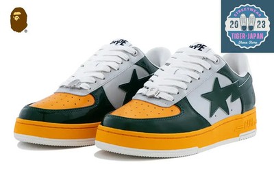A BATHING APE BAPE STA #6-2 1M30 191 327 Green Men Unisex Leather Shoes