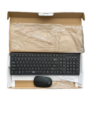 Rii X2020 USB Wired Plug & Play Keyboard & Mouse Combo White QWERTY 1600 DPI