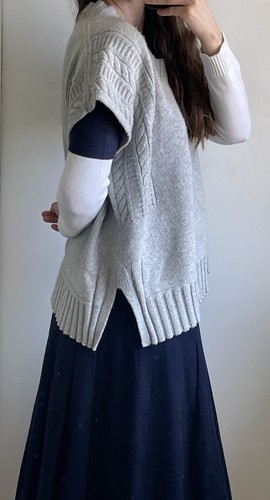 Jigsaw Wool Tank Jumper Grey Size M