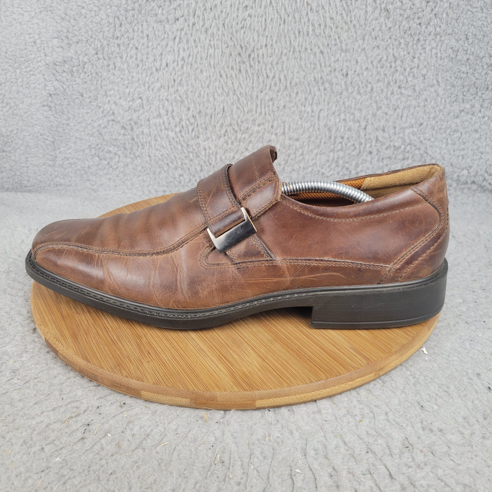 Ecco Edinburgh Loafer Buckle Brown Mens Sz EU 45 (US Size 11