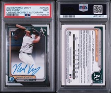 2024 NICK KURTZ BOWMAN DRAFT - 1ST Bowman AUTO Oakland Athletics  PSA 9